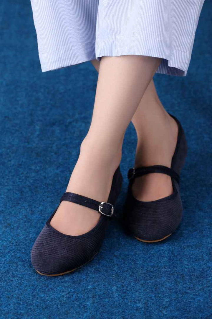 Midnight Corduroy Mary Jane