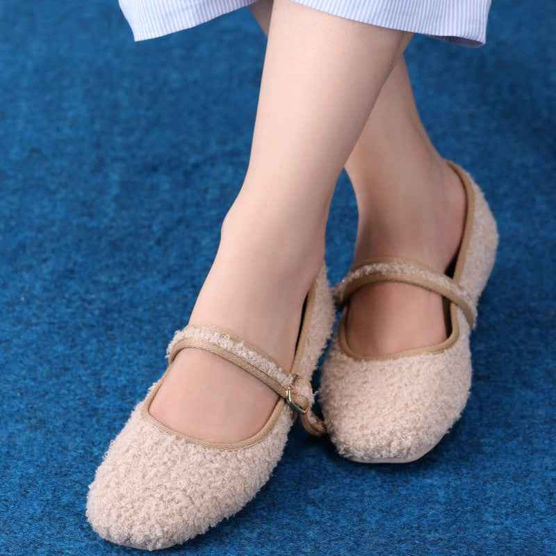 Rose Quartz Boucle Mary Jane