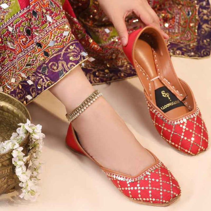 Shimmer Jaal Rani Red