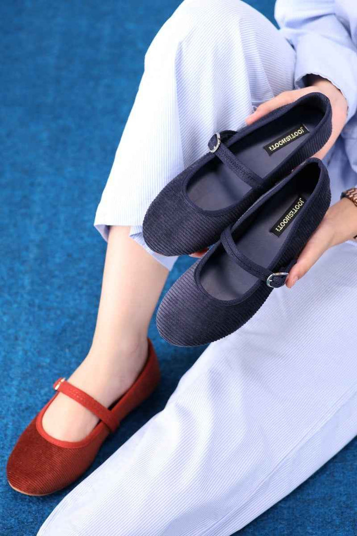 Midnight Corduroy Mary Jane