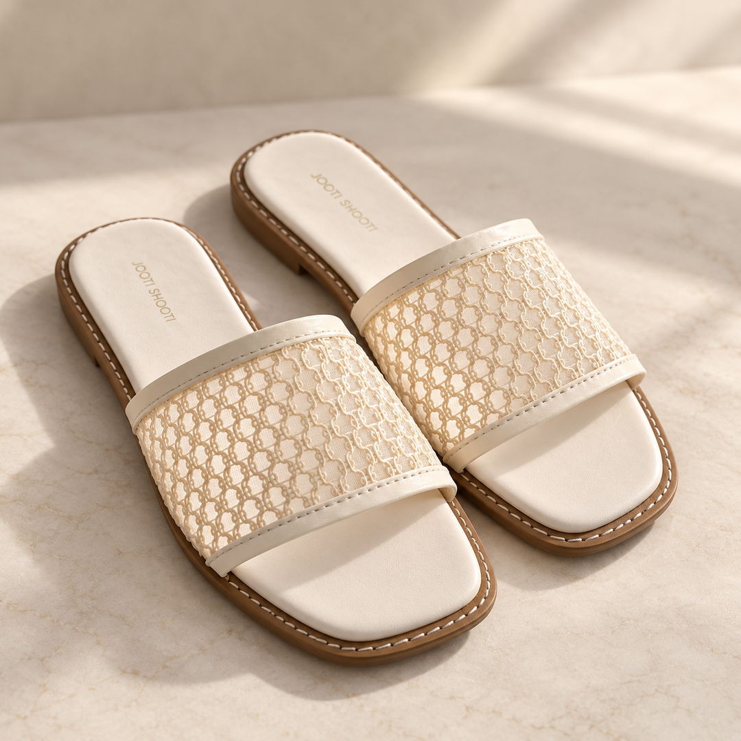Alba white slide side view