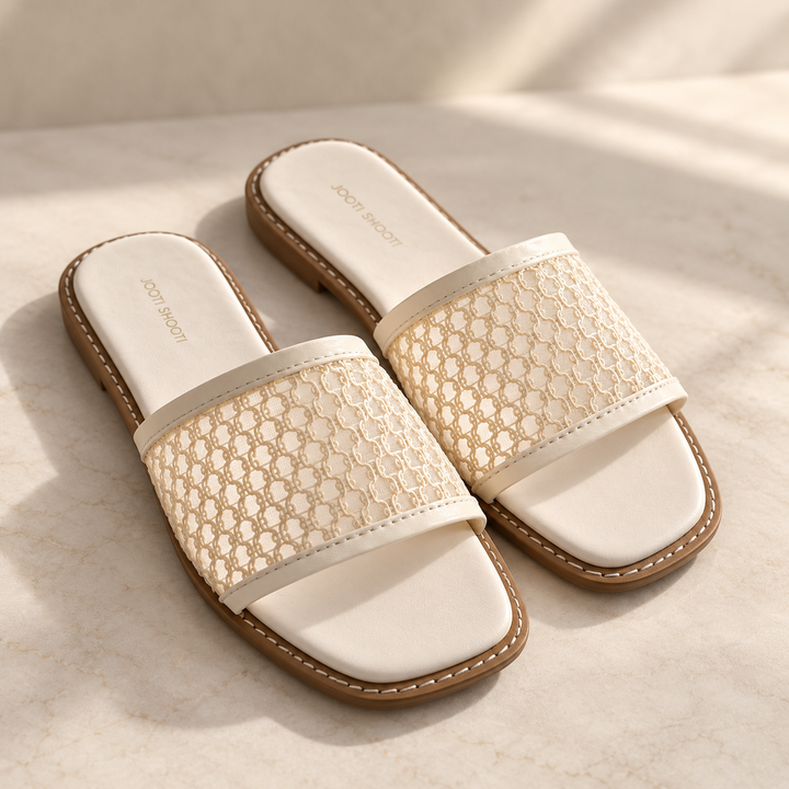 Alba white slide side view