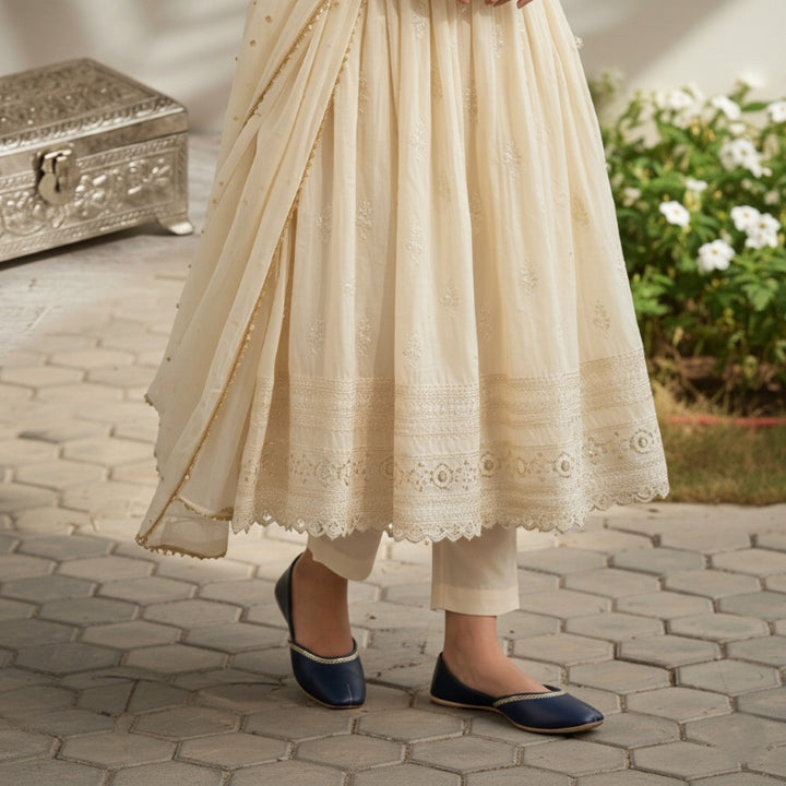 Navy Blue Zari Khussa - Jooti Shooti