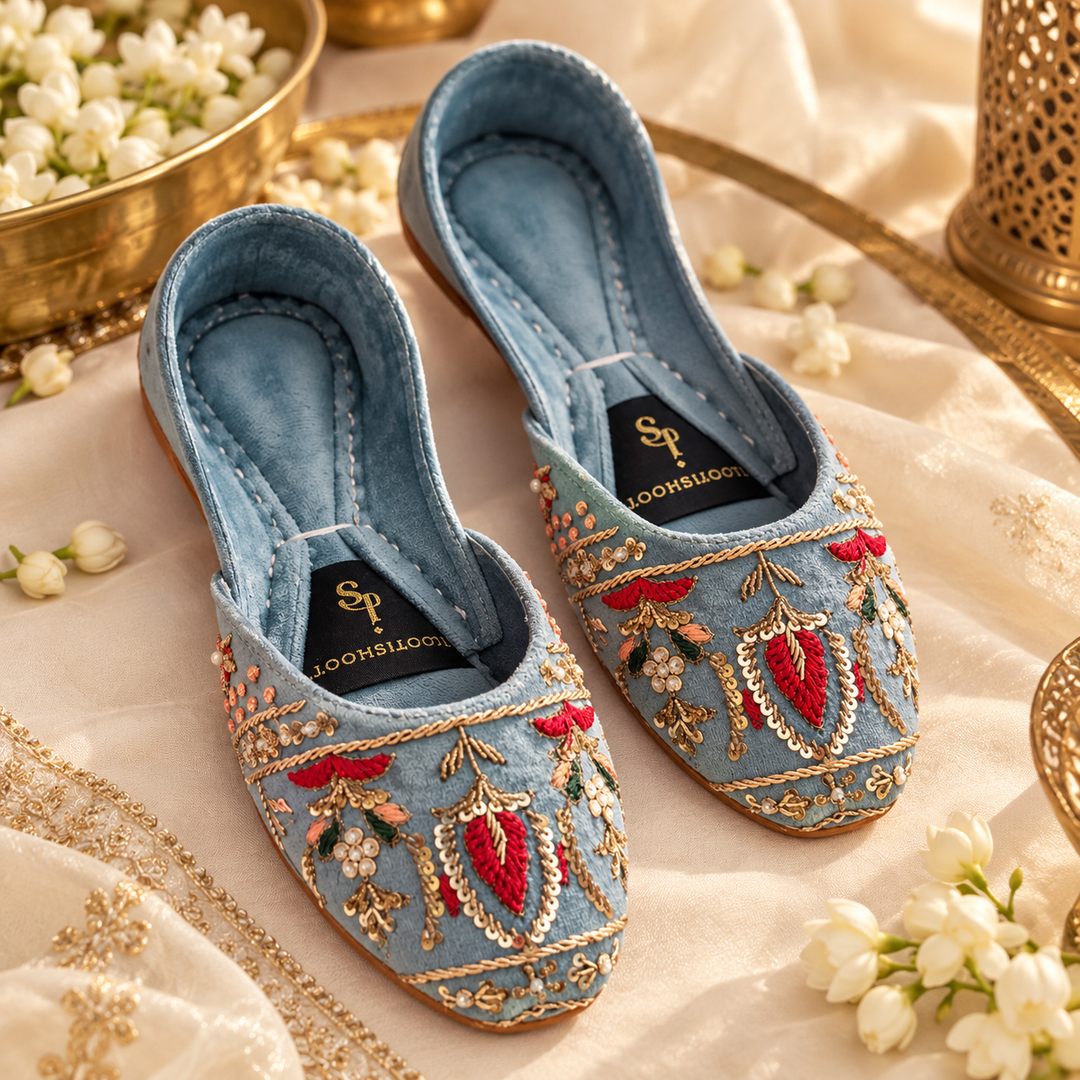 Resham Blue khussa
