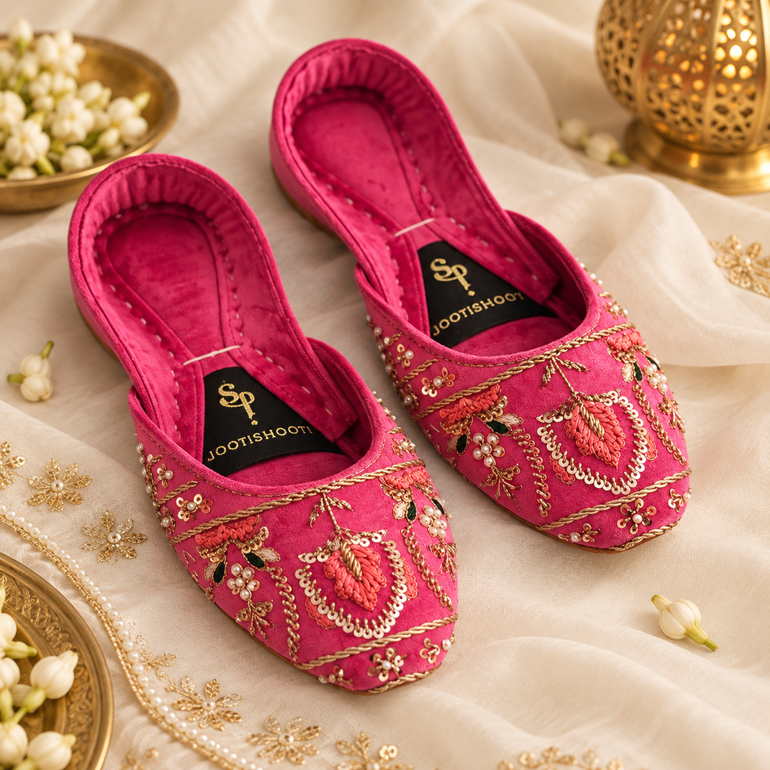 Resham Pink khussa