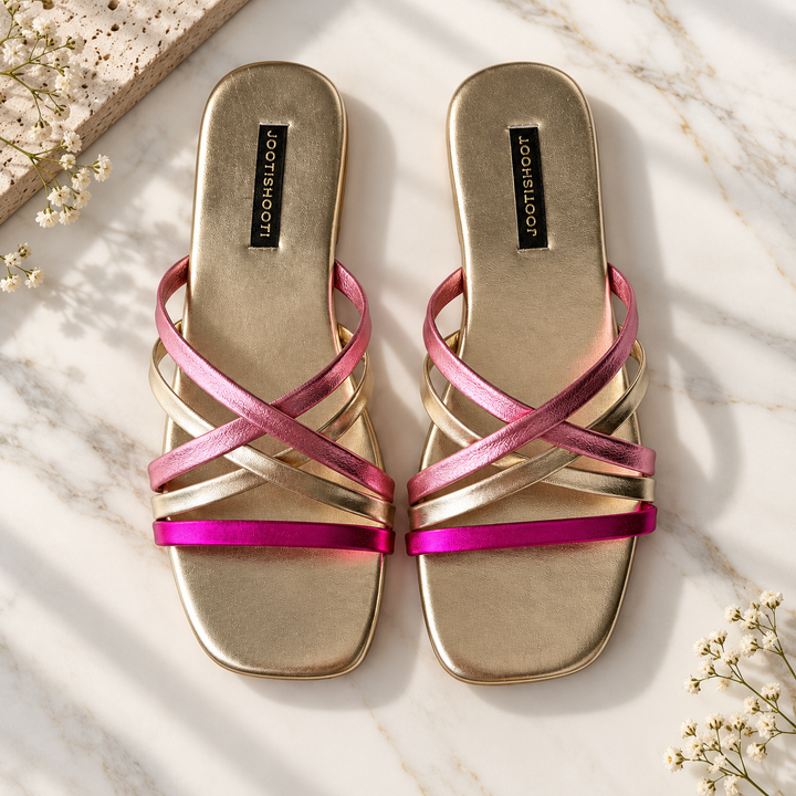 Rosé Pop multicolor slide detail