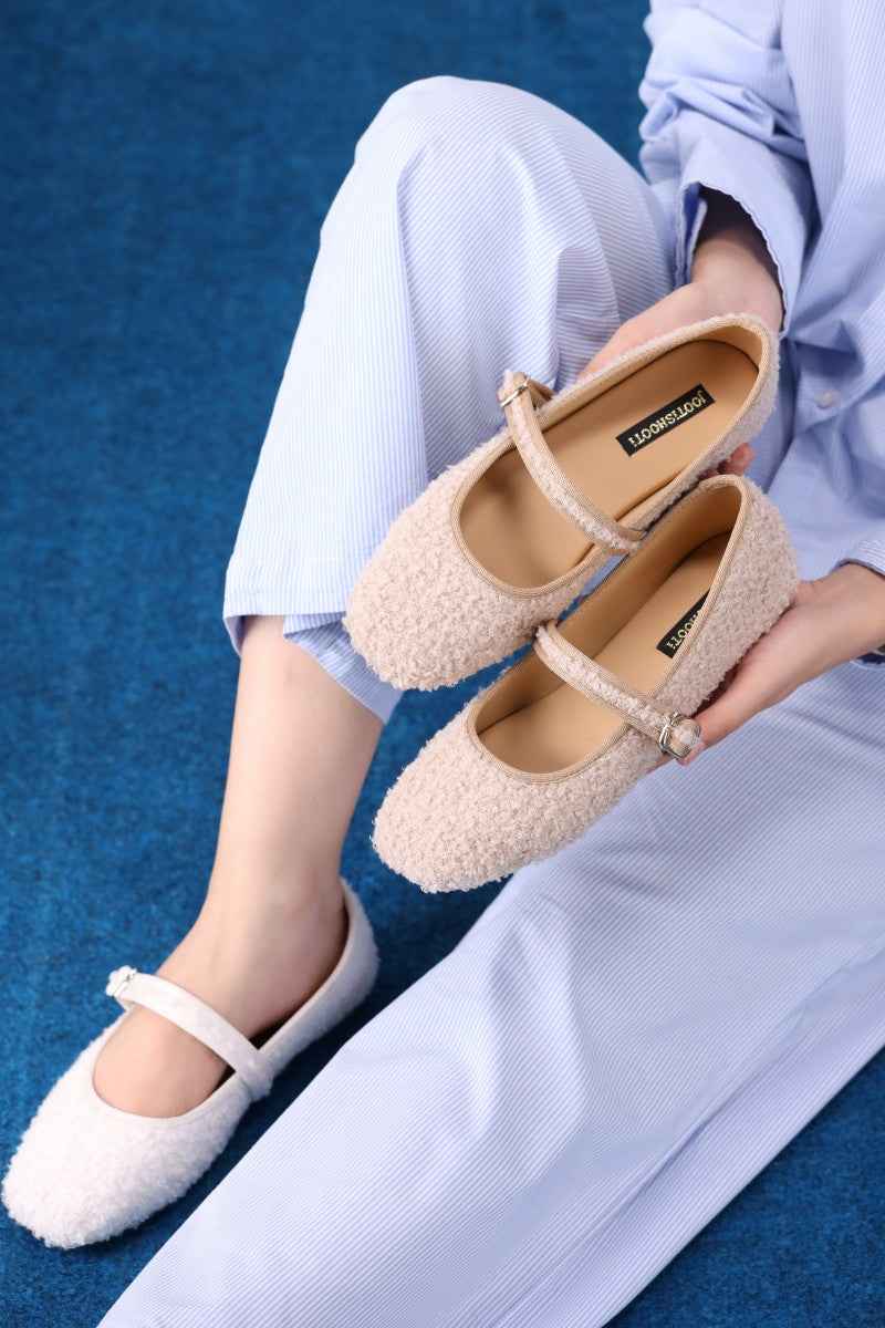 Rose Quartz Boucle Mary Jane