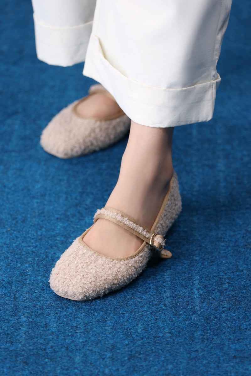 Rose Quartz Boucle Mary Jane