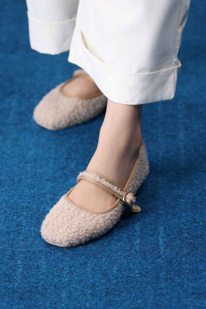 Rose Quartz Boucle Mary Jane