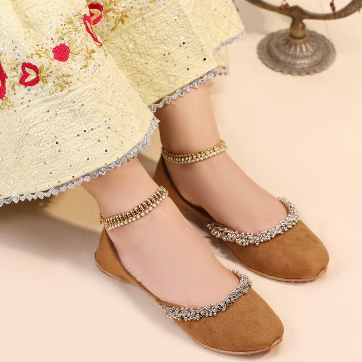 Beaded Halo Camel Brown